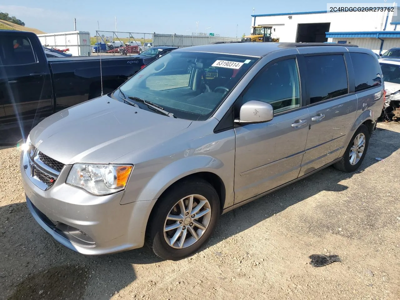 2016 Dodge Grand Caravan Sxt VIN: 2C4RDGCG2GR273762 Lot: 63190314