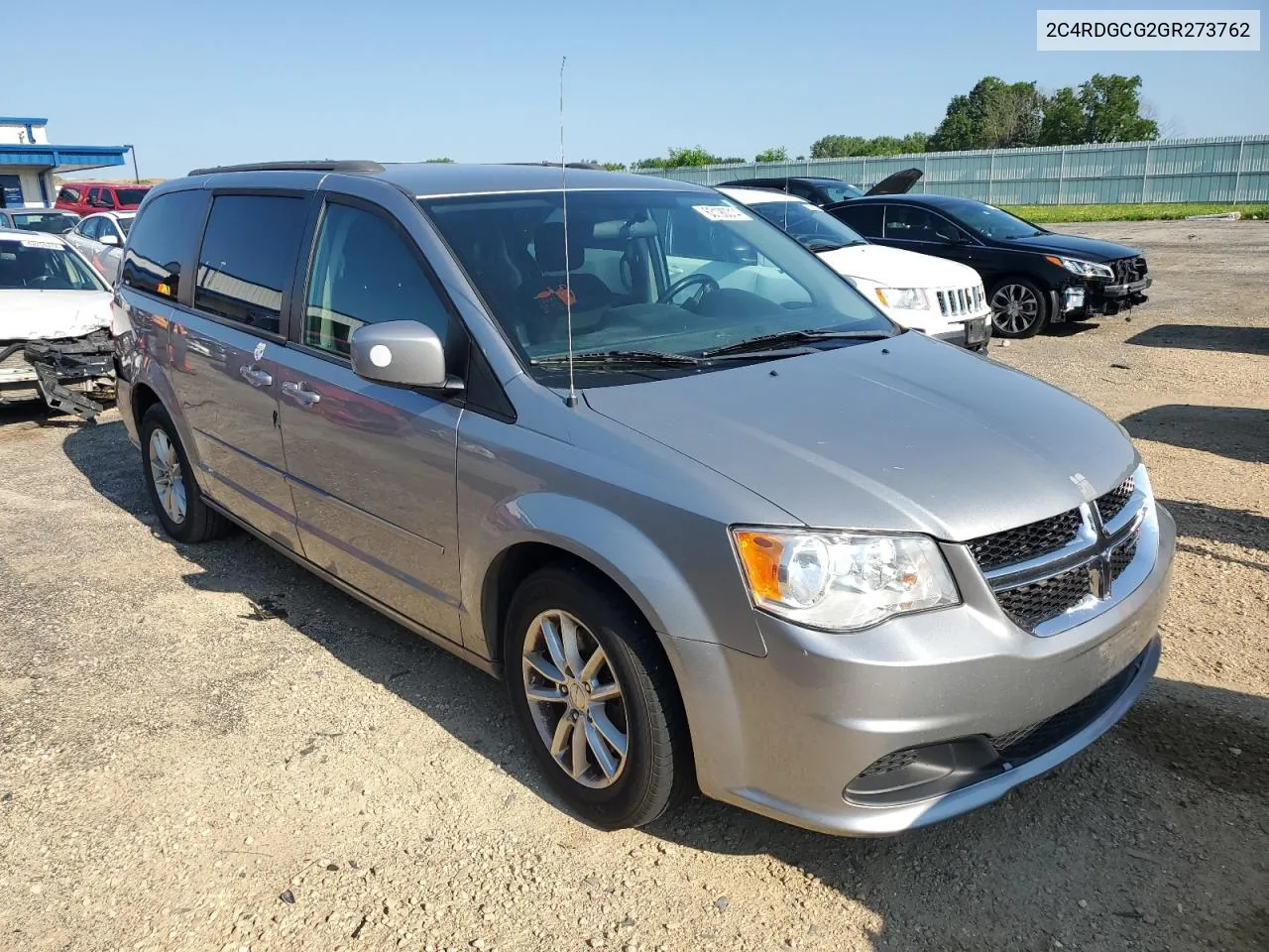 2016 Dodge Grand Caravan Sxt VIN: 2C4RDGCG2GR273762 Lot: 63190314