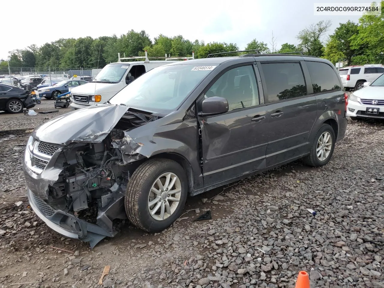 2016 Dodge Grand Caravan Sxt VIN: 2C4RDGCG9GR274584 Lot: 63346514