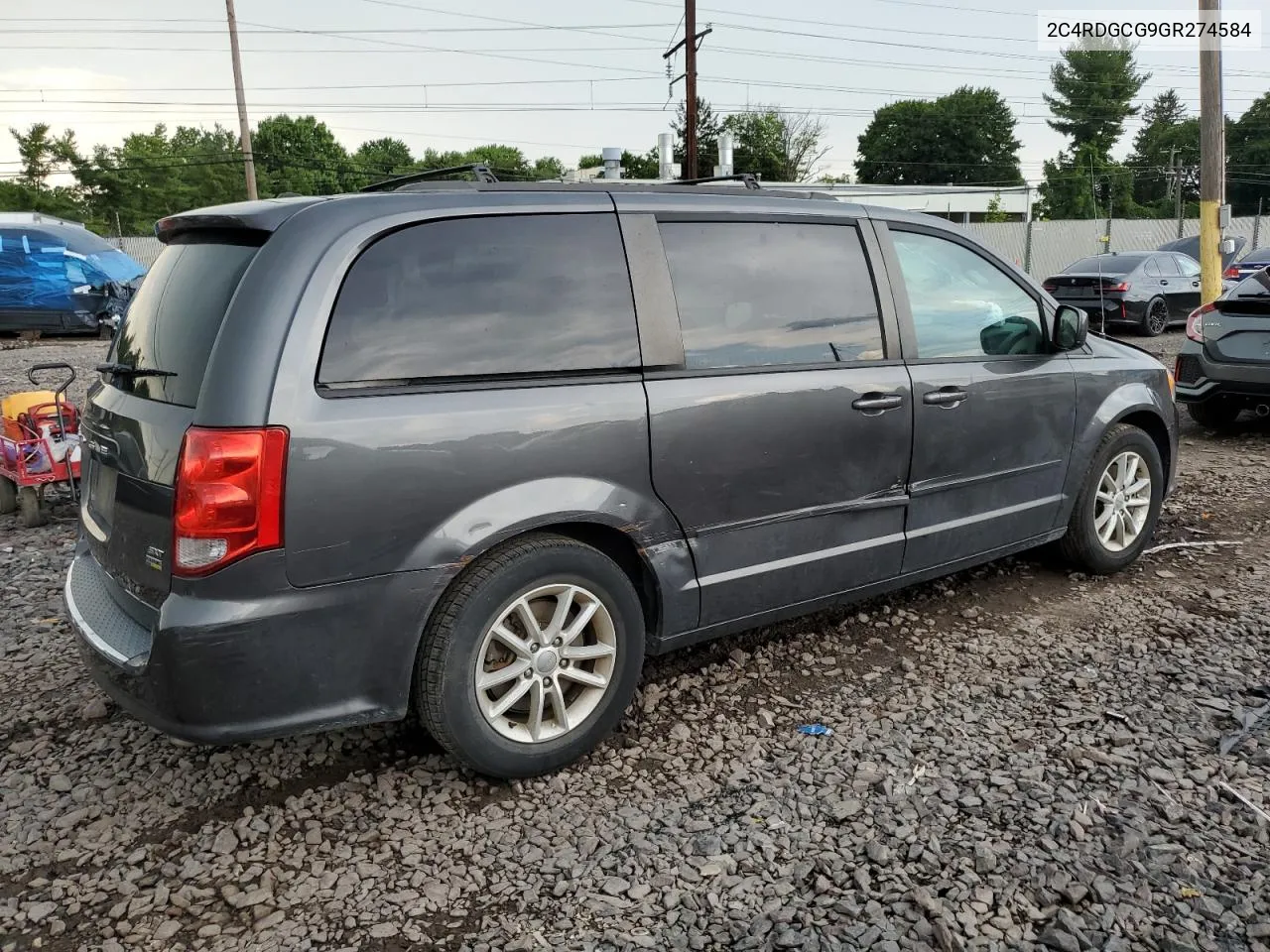 2016 Dodge Grand Caravan Sxt VIN: 2C4RDGCG9GR274584 Lot: 63346514