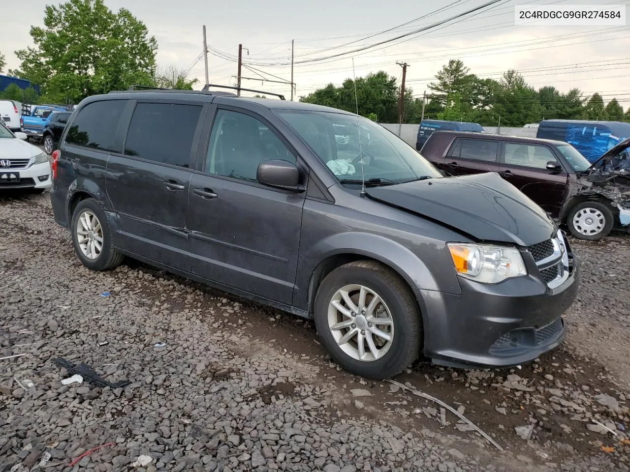 2016 Dodge Grand Caravan Sxt VIN: 2C4RDGCG9GR274584 Lot: 63346514