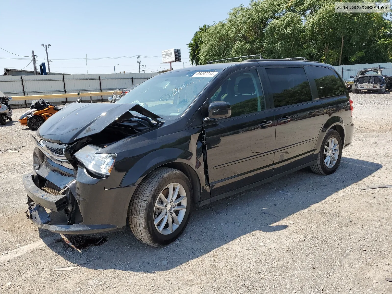 2C4RDGCGXGR344593 2016 Dodge Grand Caravan Sxt