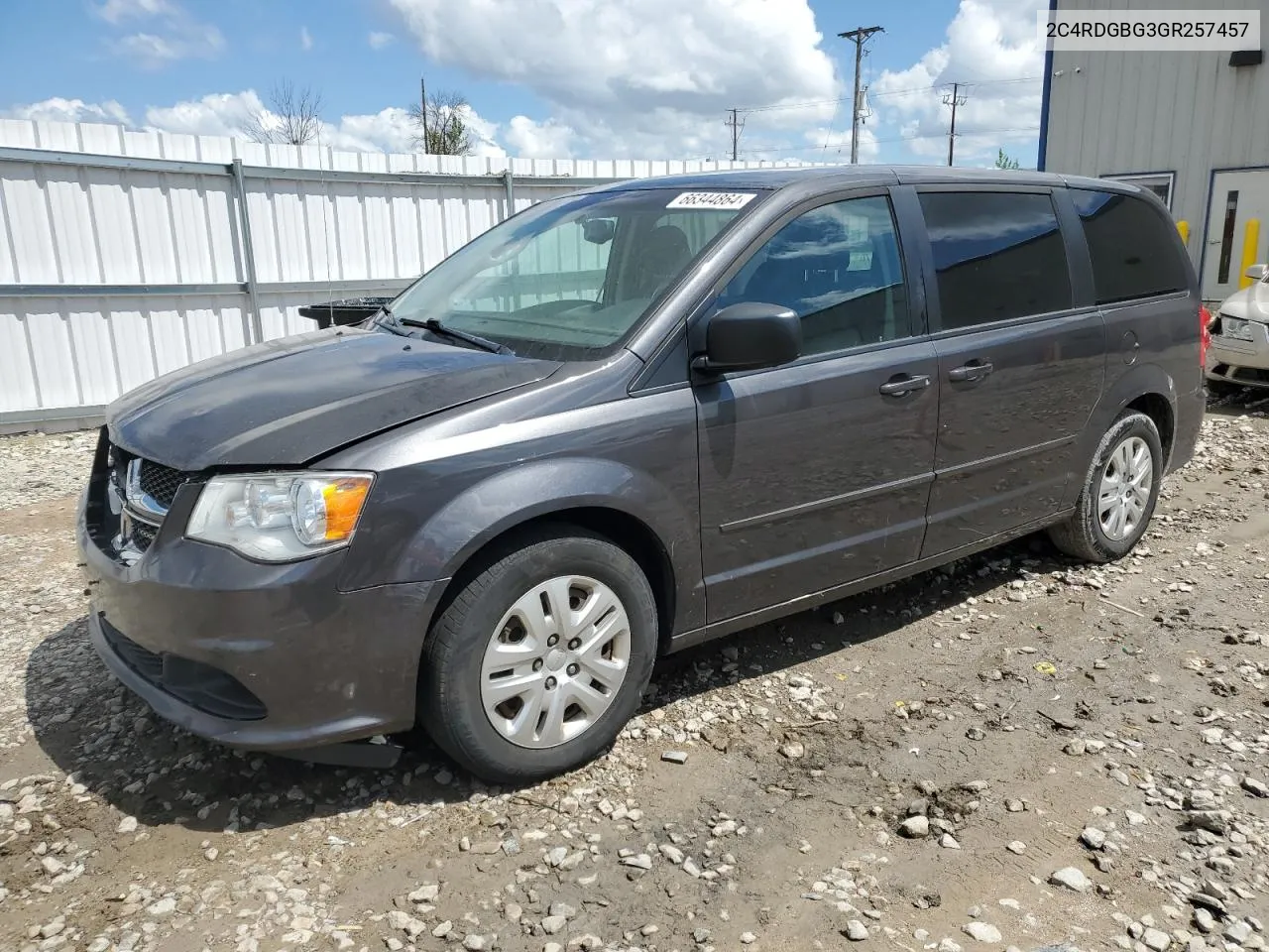 2016 Dodge Grand Caravan Se VIN: 2C4RDGBG3GR257457 Lot: 66344864