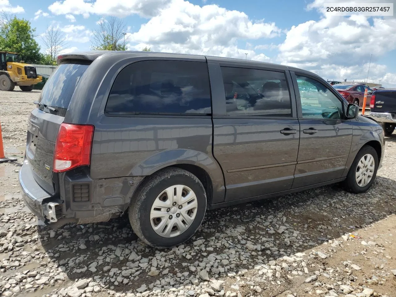 2016 Dodge Grand Caravan Se VIN: 2C4RDGBG3GR257457 Lot: 66344864