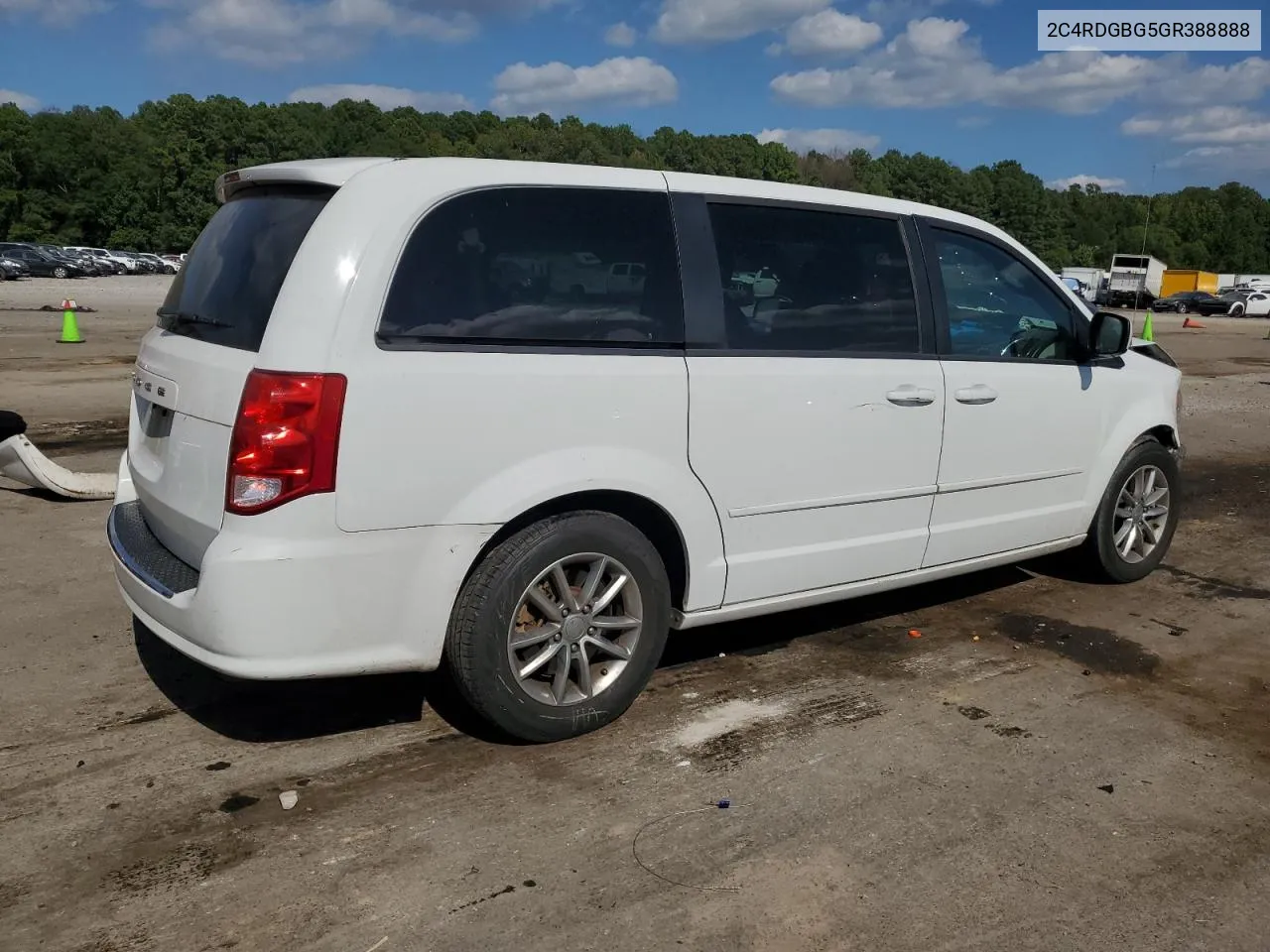 2016 Dodge Grand Caravan Se VIN: 2C4RDGBG5GR388888 Lot: 66478984