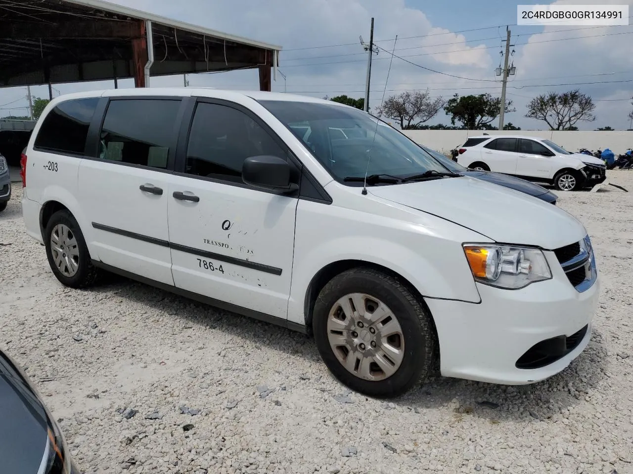 2C4RDGBG0GR134991 2016 Dodge Grand Caravan Se