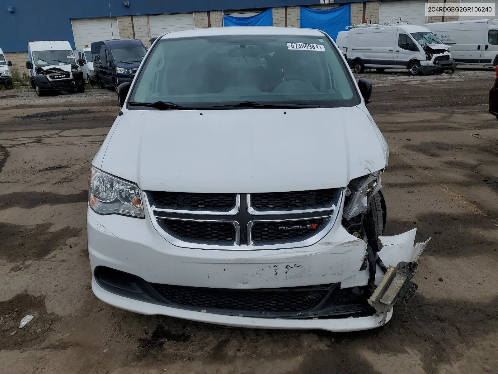 2016 Dodge Grand Caravan Se VIN: 2C4RDGBG2GR106240 Lot: 67396984