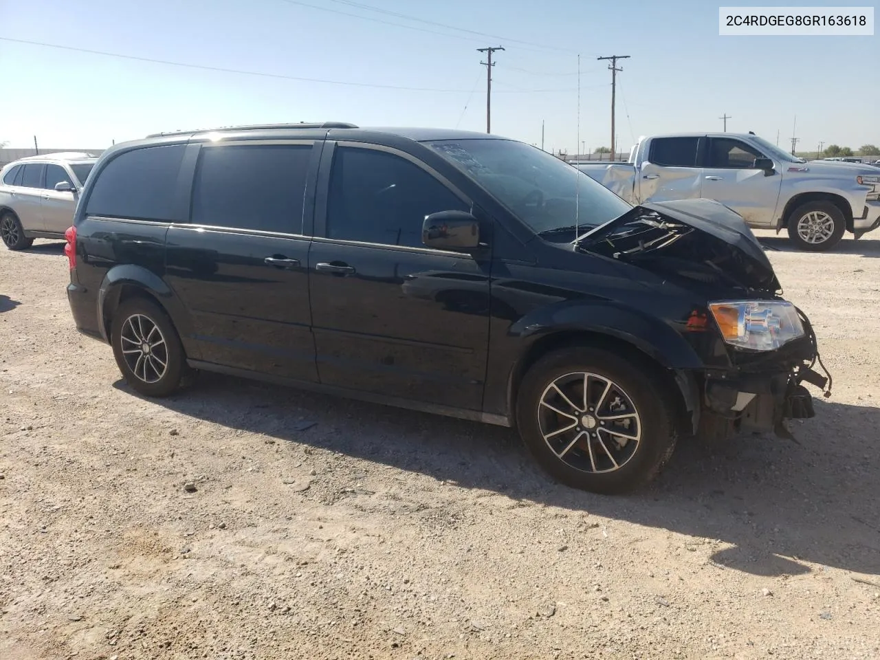 2016 Dodge Grand Caravan R/T VIN: 2C4RDGEG8GR163618 Lot: 67770354