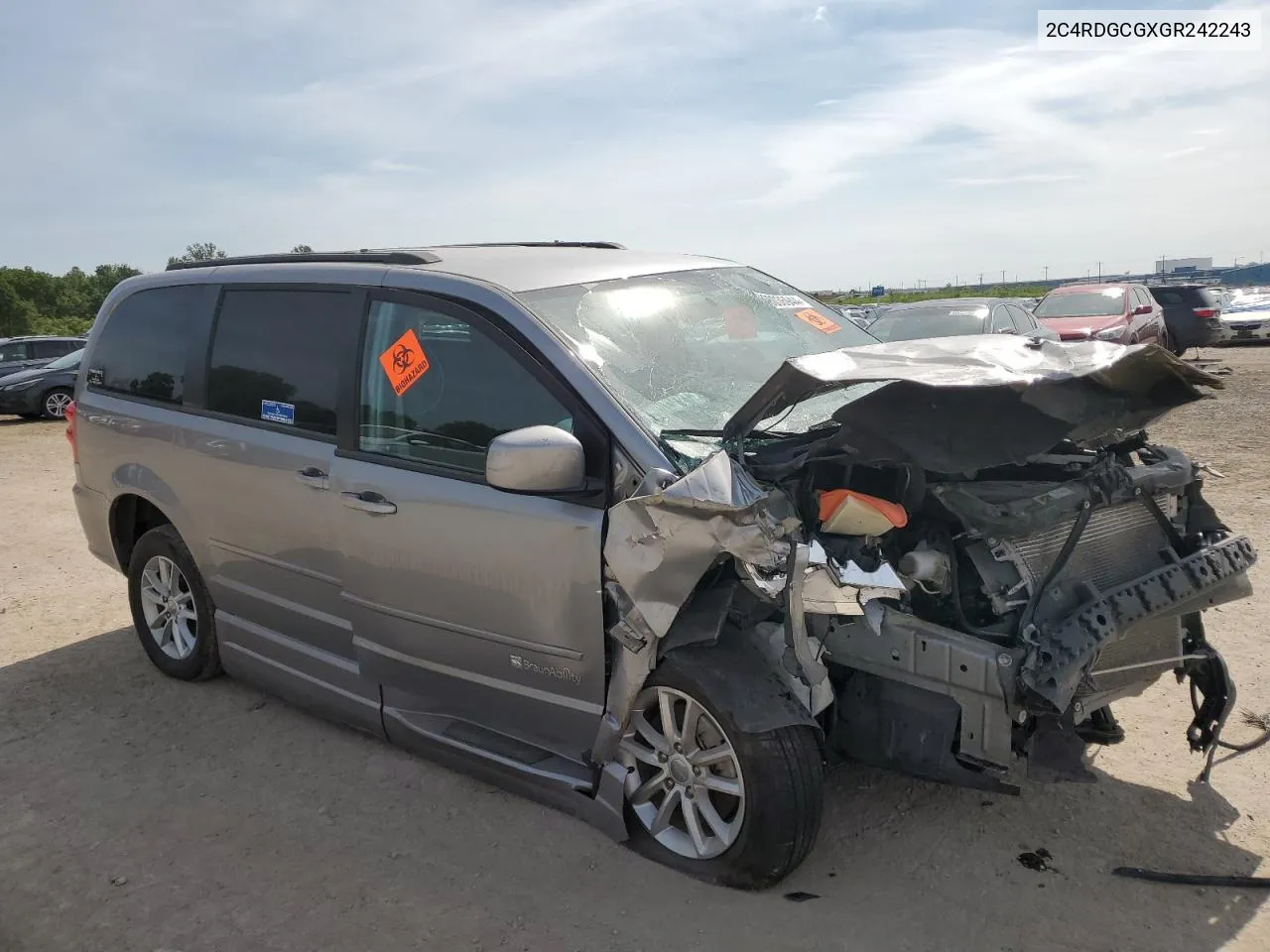 2016 Dodge Grand Caravan Sxt VIN: 2C4RDGCGXGR242243 Lot: 68036944