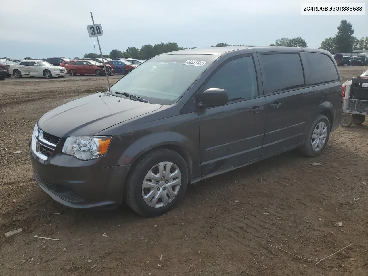 2016 Dodge Grand Caravan Se VIN: 2C4RDGBG3GR335588 Lot: 68331744