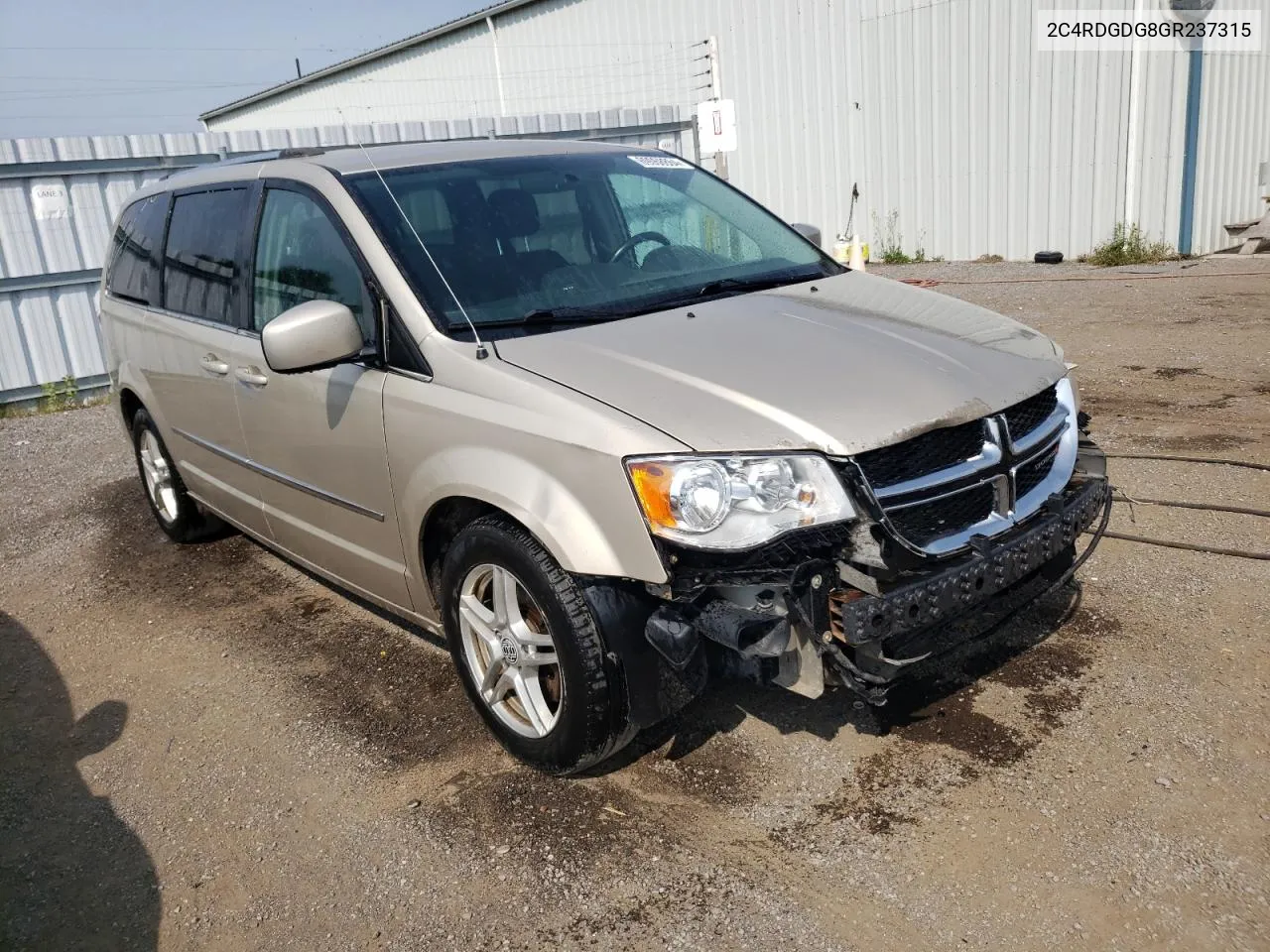 2016 Dodge Grand Caravan Crew VIN: 2C4RDGDG8GR237315 Lot: 69068864