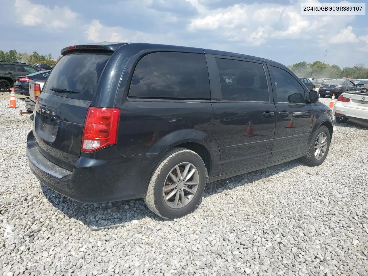 2016 Dodge Grand Caravan Se VIN: 2C4RDGBG0GR389107 Lot: 69178964