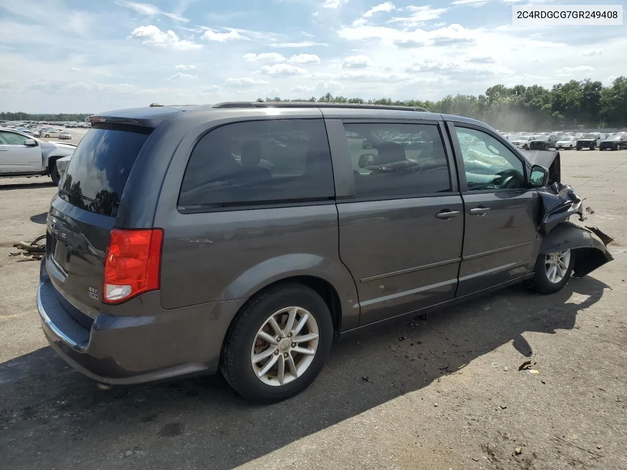 2016 Dodge Grand Caravan Sxt VIN: 2C4RDGCG7GR249408 Lot: 69231414