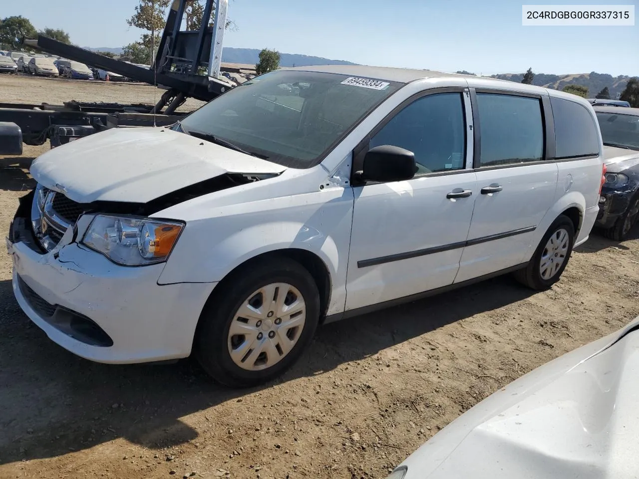 2C4RDGBG0GR337315 2016 Dodge Grand Caravan Se