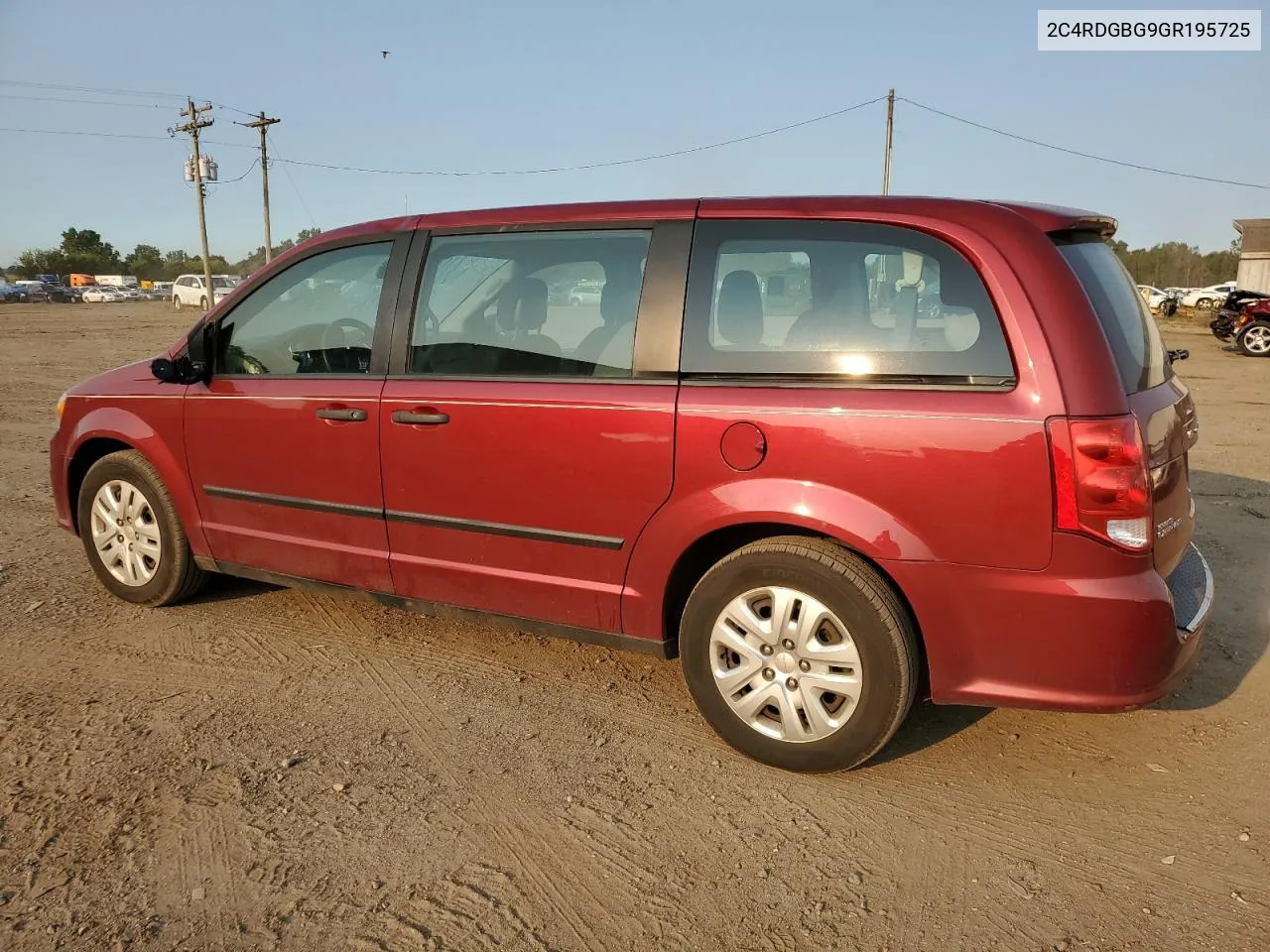 2C4RDGBG9GR195725 2016 Dodge Grand Caravan Se