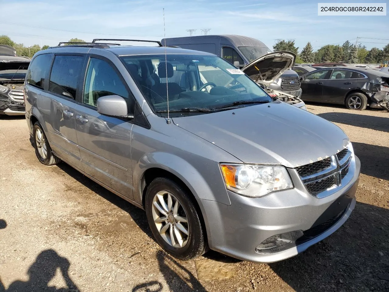 2016 Dodge Grand Caravan Sxt VIN: 2C4RDGCG8GR242242 Lot: 70256924