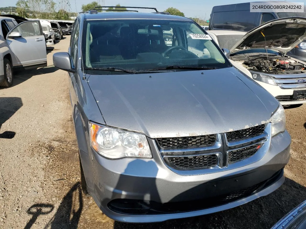 2016 Dodge Grand Caravan Sxt VIN: 2C4RDGCG8GR242242 Lot: 70256924