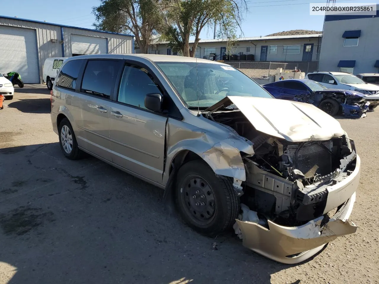 2016 Dodge Grand Caravan Se VIN: 2C4RDGBGXGR235861 Lot: 71584294