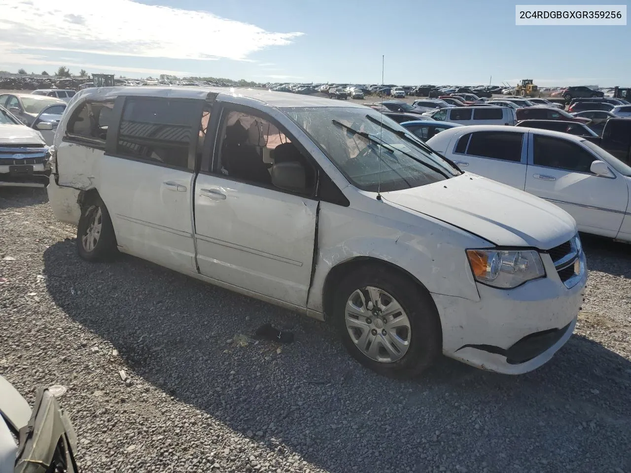 2C4RDGBGXGR359256 2016 Dodge Grand Caravan Se