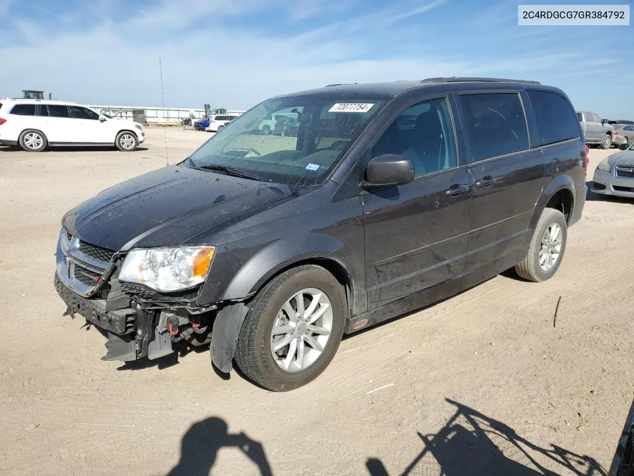 2C4RDGCG7GR384792 2016 Dodge Grand Caravan Sxt