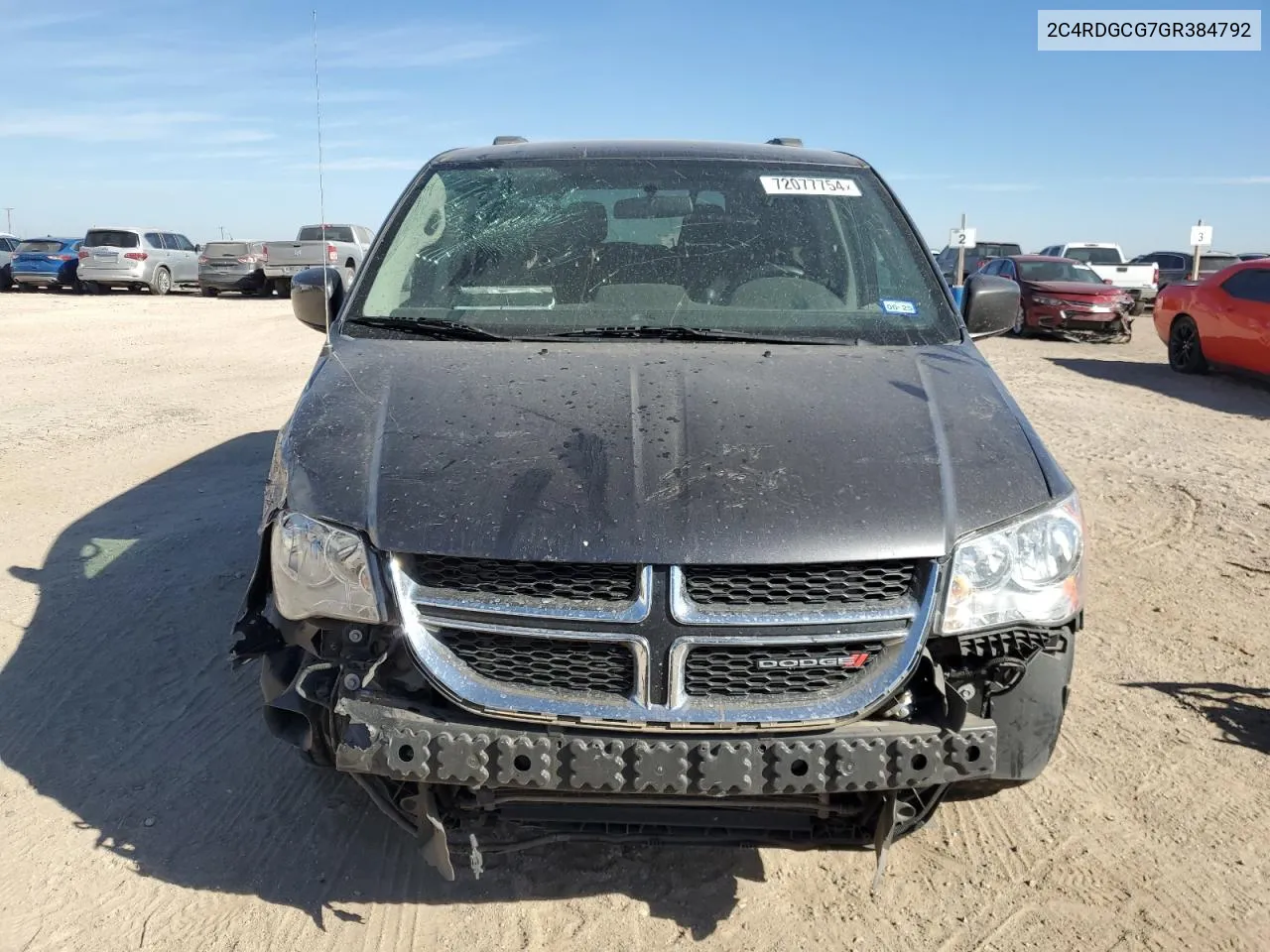 2016 Dodge Grand Caravan Sxt VIN: 2C4RDGCG7GR384792 Lot: 72077754