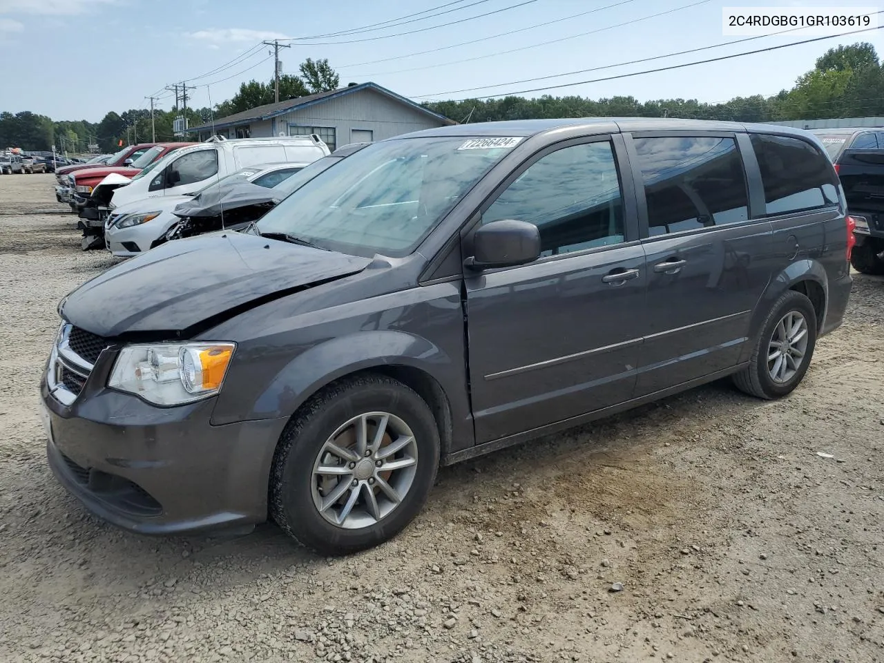 2016 Dodge Grand Caravan Se VIN: 2C4RDGBG1GR103619 Lot: 72266424