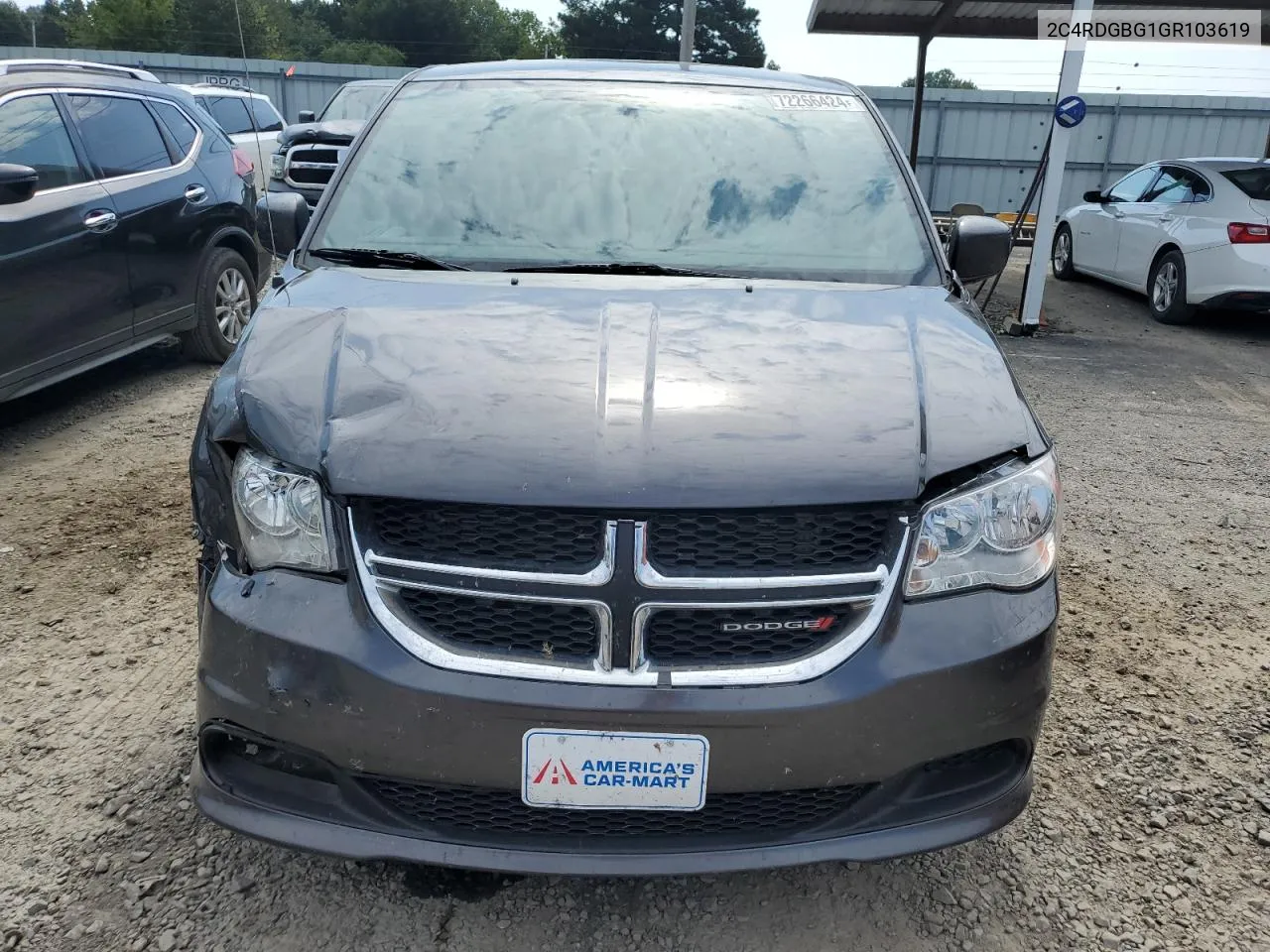 2016 Dodge Grand Caravan Se VIN: 2C4RDGBG1GR103619 Lot: 72266424