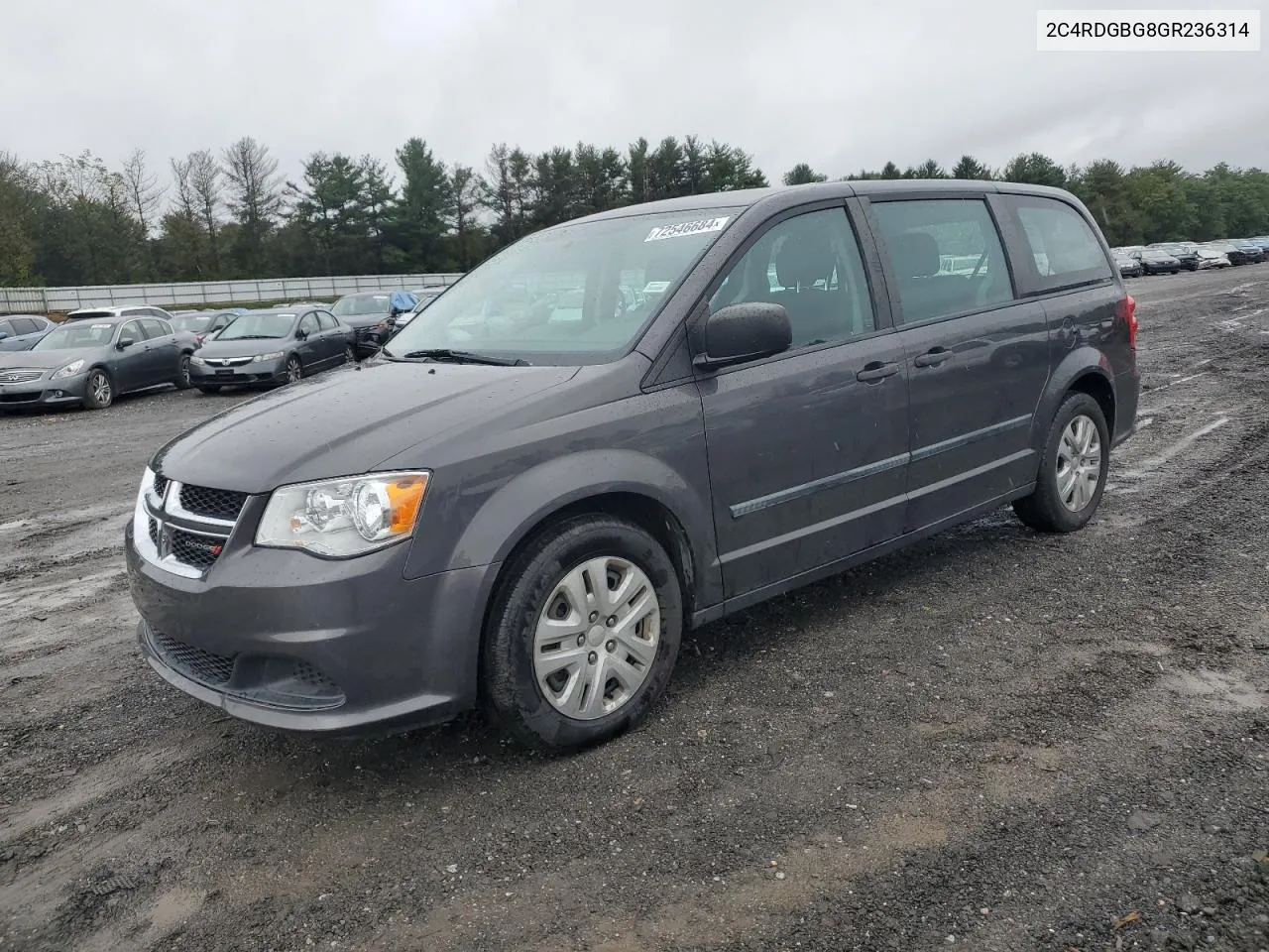 2016 Dodge Grand Caravan Se VIN: 2C4RDGBG8GR236314 Lot: 72546684