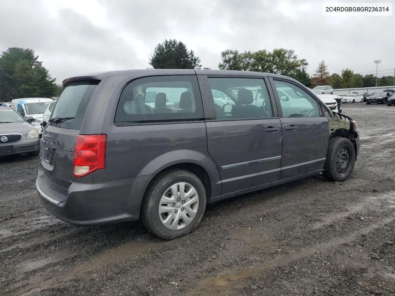 2016 Dodge Grand Caravan Se VIN: 2C4RDGBG8GR236314 Lot: 72546684