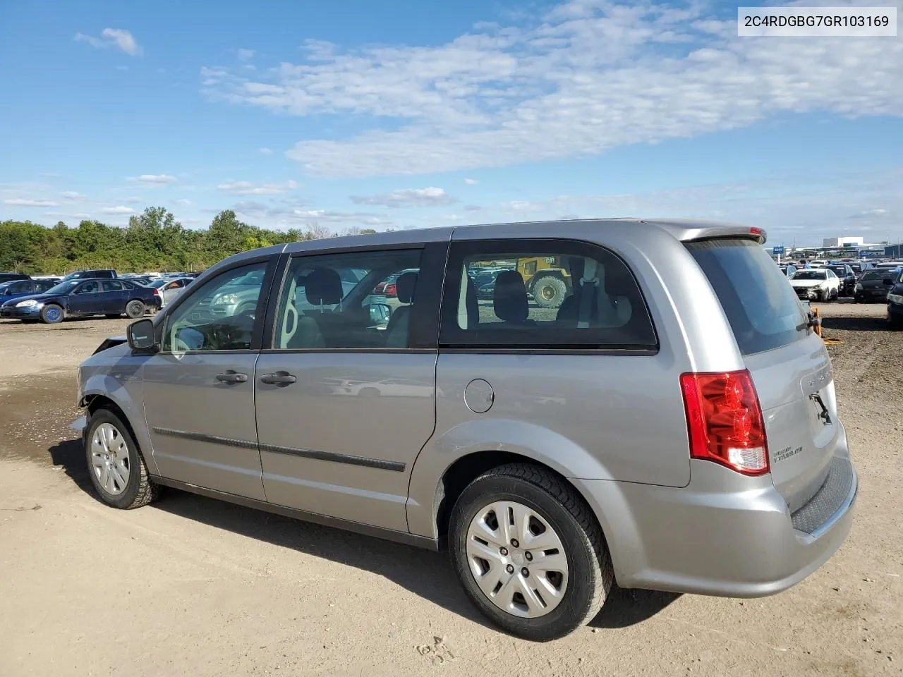 2C4RDGBG7GR103169 2016 Dodge Grand Caravan Se