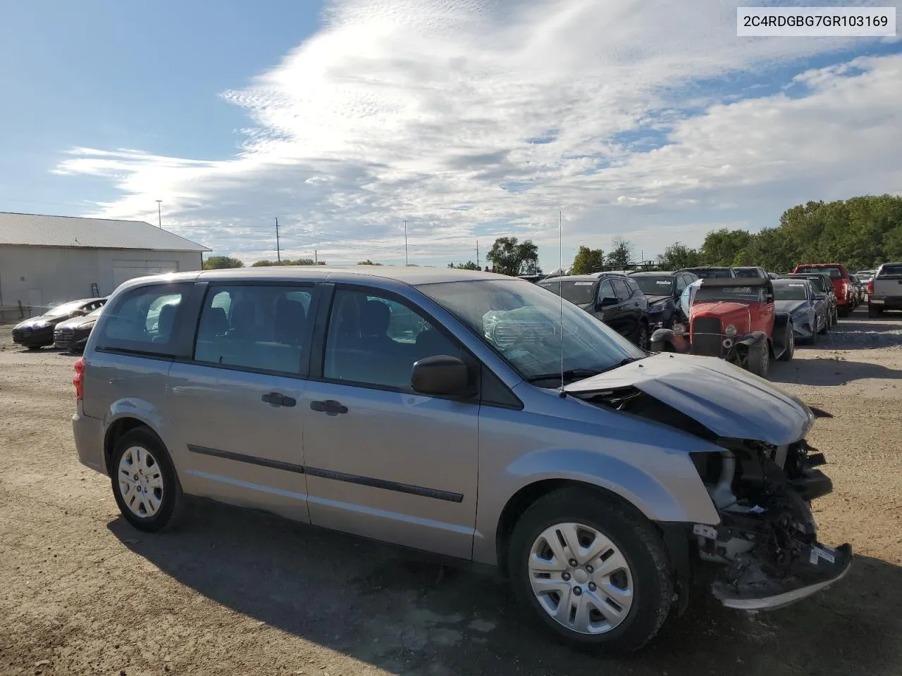 2C4RDGBG7GR103169 2016 Dodge Grand Caravan Se