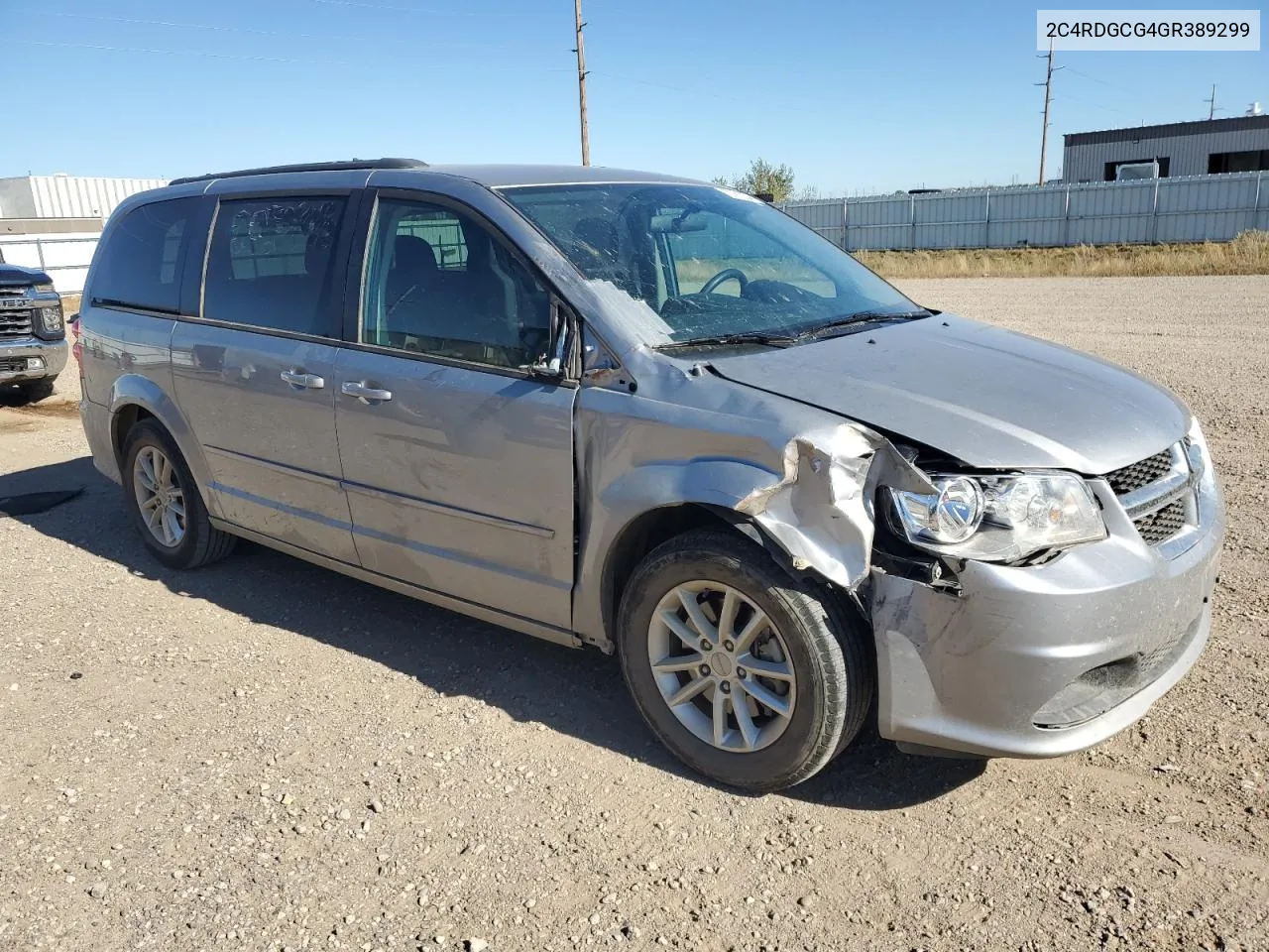 2016 Dodge Grand Caravan Sxt VIN: 2C4RDGCG4GR389299 Lot: 72791034