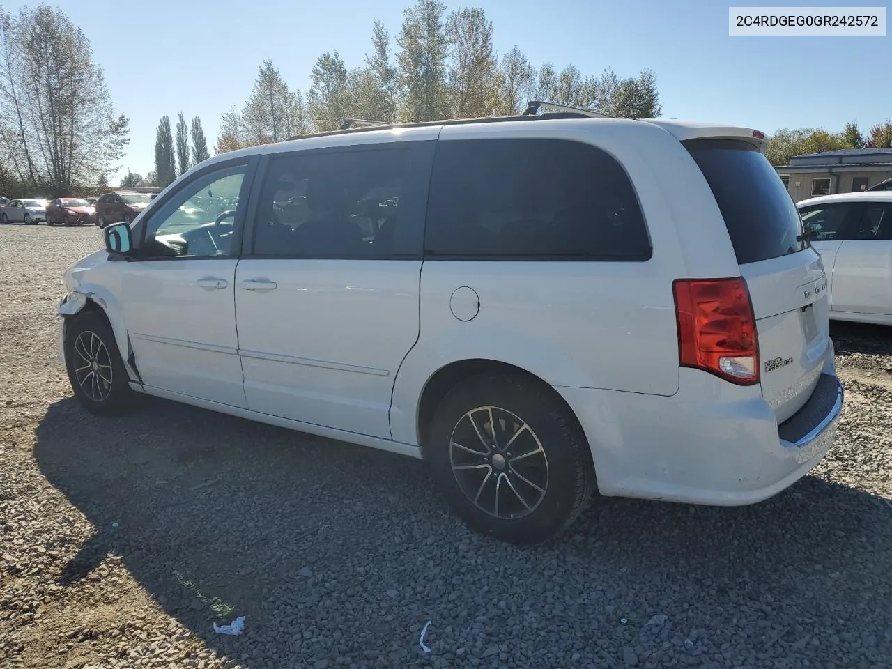 2016 Dodge Grand Caravan R/T VIN: 2C4RDGEG0GR242572 Lot: 73059424