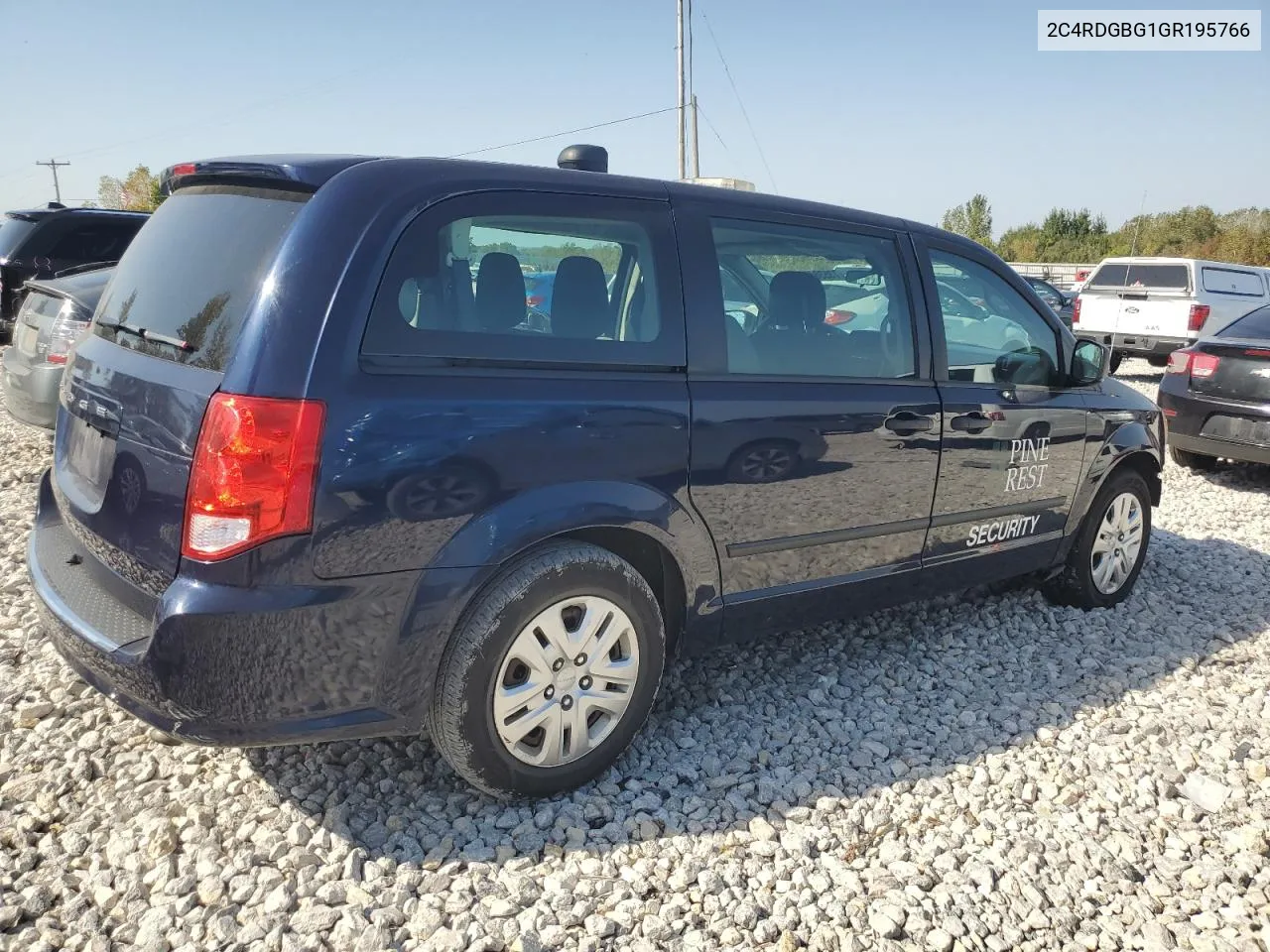 2016 Dodge Grand Caravan Se VIN: 2C4RDGBG1GR195766 Lot: 73538494