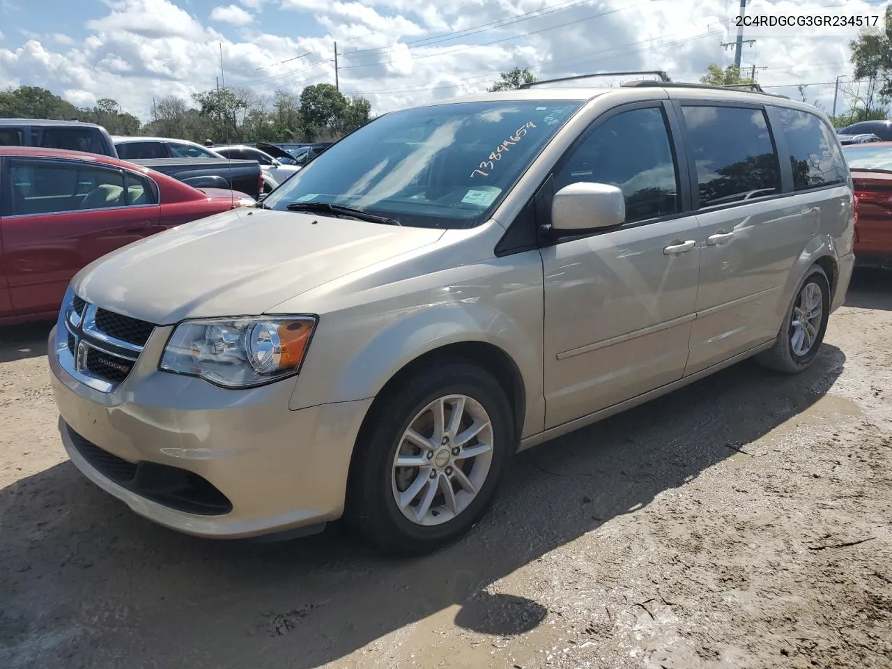 2016 Dodge Grand Caravan Sxt VIN: 2C4RDGCG3GR234517 Lot: 73849654