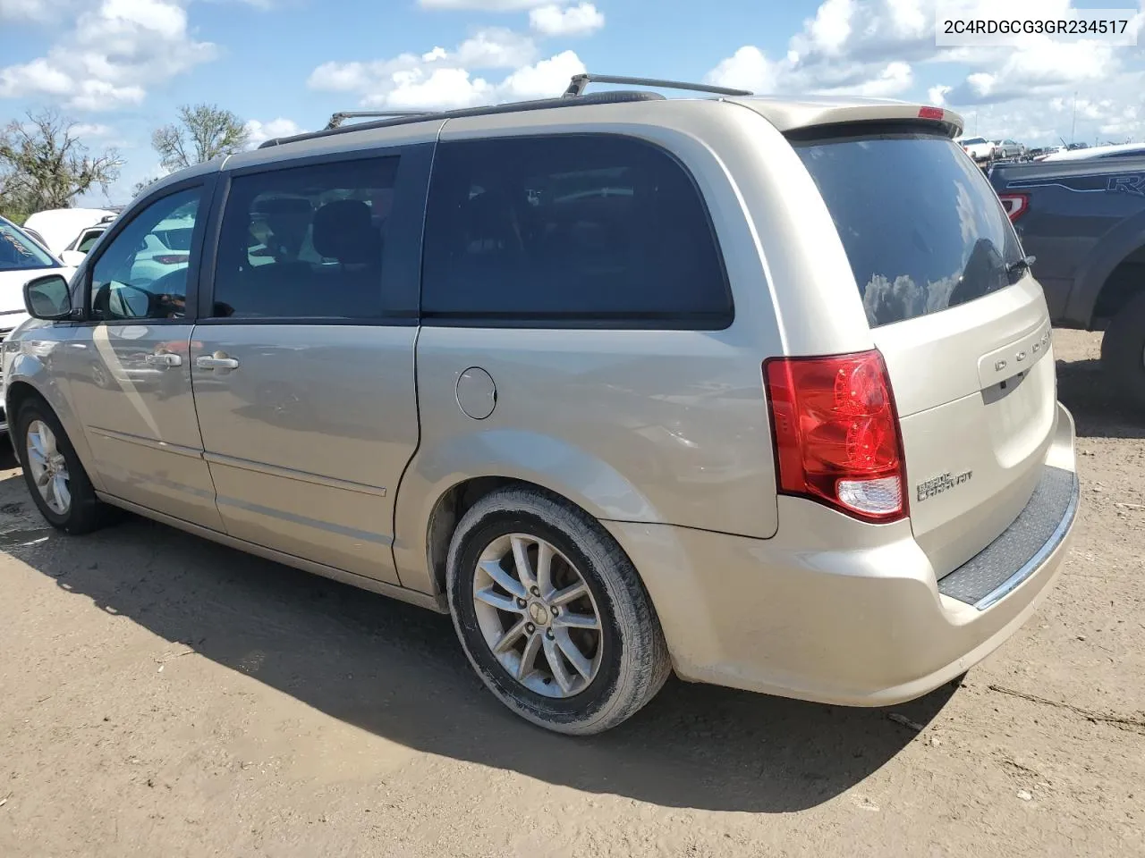 2016 Dodge Grand Caravan Sxt VIN: 2C4RDGCG3GR234517 Lot: 73849654