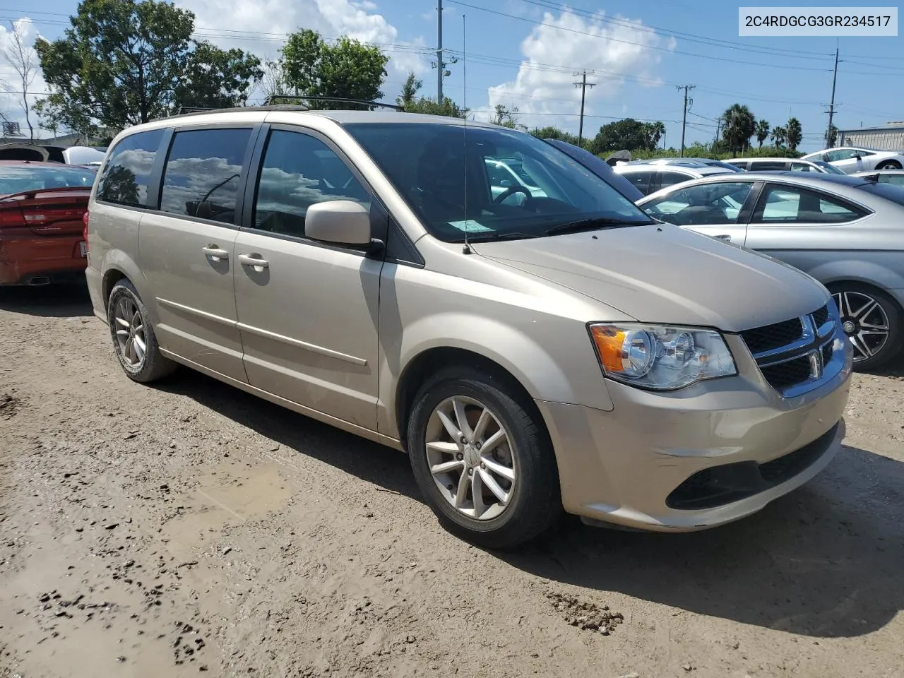 2016 Dodge Grand Caravan Sxt VIN: 2C4RDGCG3GR234517 Lot: 73849654