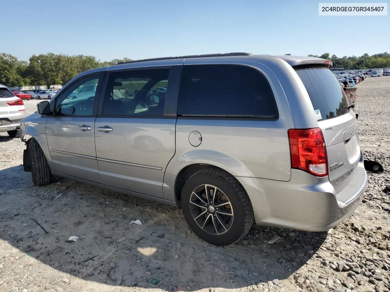 2016 Dodge Grand Caravan R/T VIN: 2C4RDGEG7GR345407 Lot: 73865954