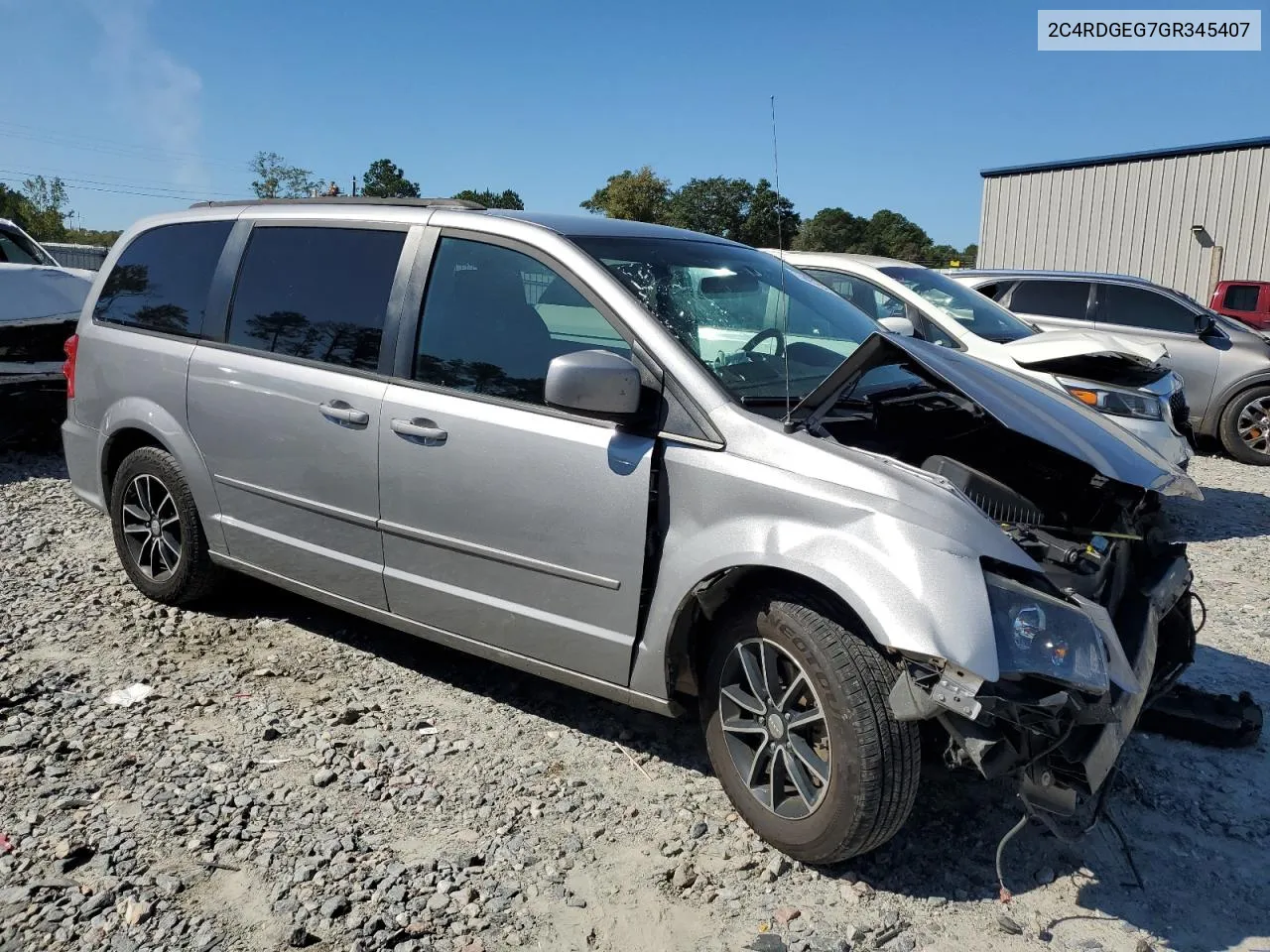 2016 Dodge Grand Caravan R/T VIN: 2C4RDGEG7GR345407 Lot: 73865954