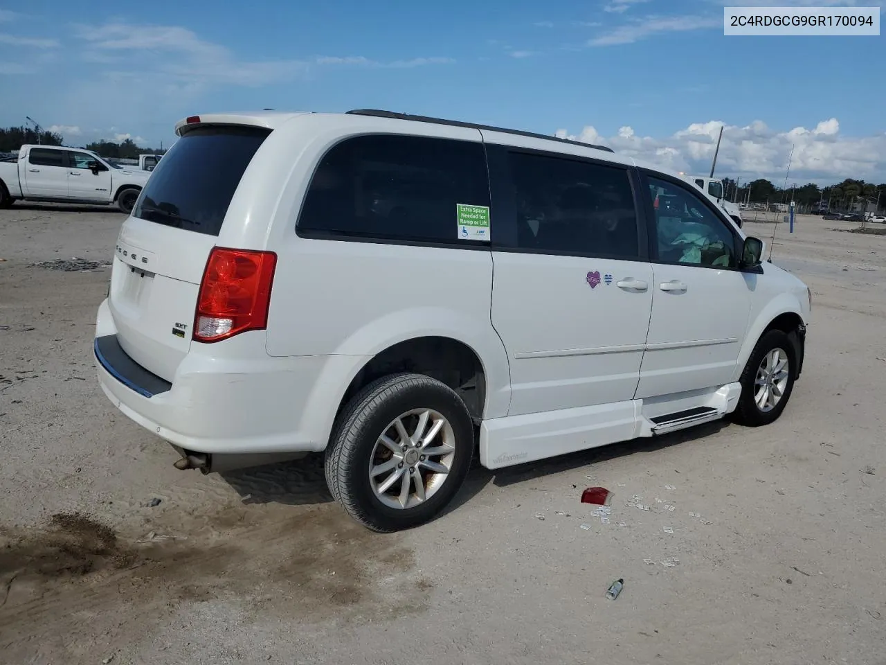 2016 Dodge Grand Caravan Sxt VIN: 2C4RDGCG9GR170094 Lot: 74807024