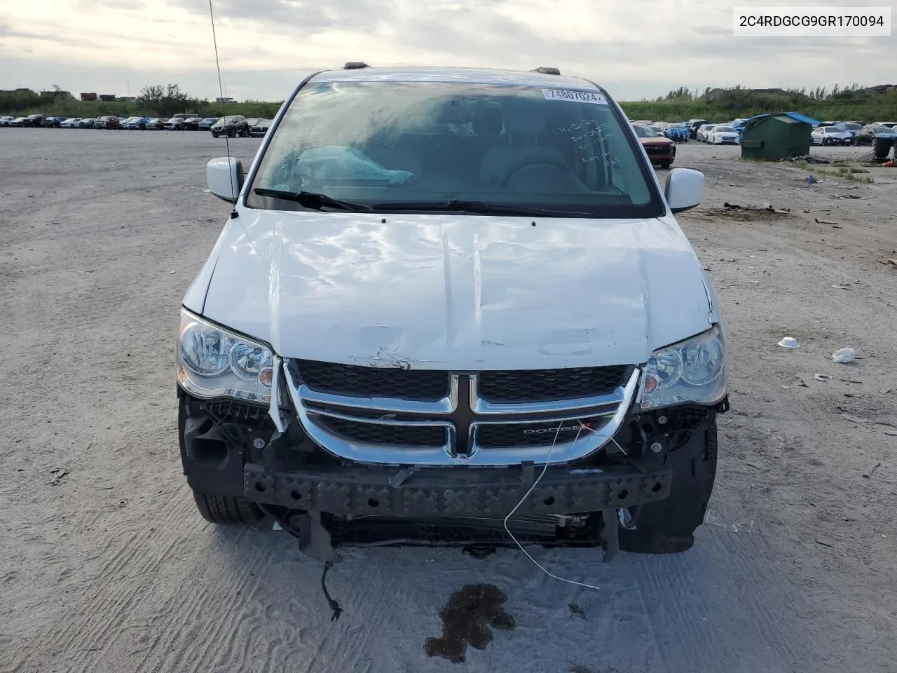 2016 Dodge Grand Caravan Sxt VIN: 2C4RDGCG9GR170094 Lot: 74807024