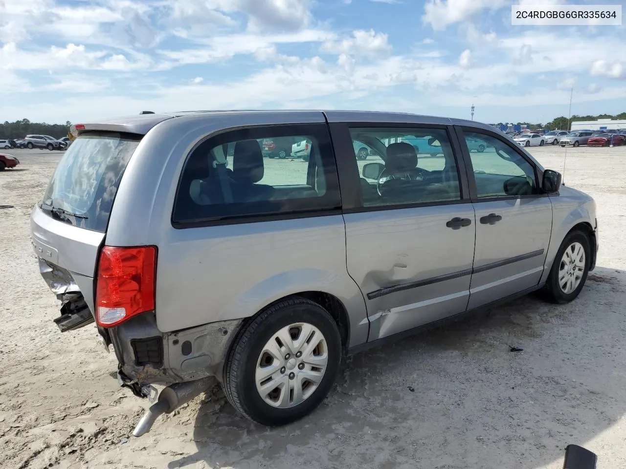 2016 Dodge Grand Caravan Se VIN: 2C4RDGBG6GR335634 Lot: 75184064