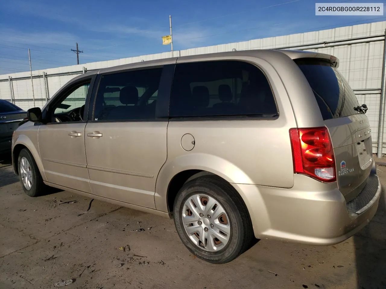 2016 Dodge Grand Caravan Se VIN: 2C4RDGBG0GR228112 Lot: 75303674