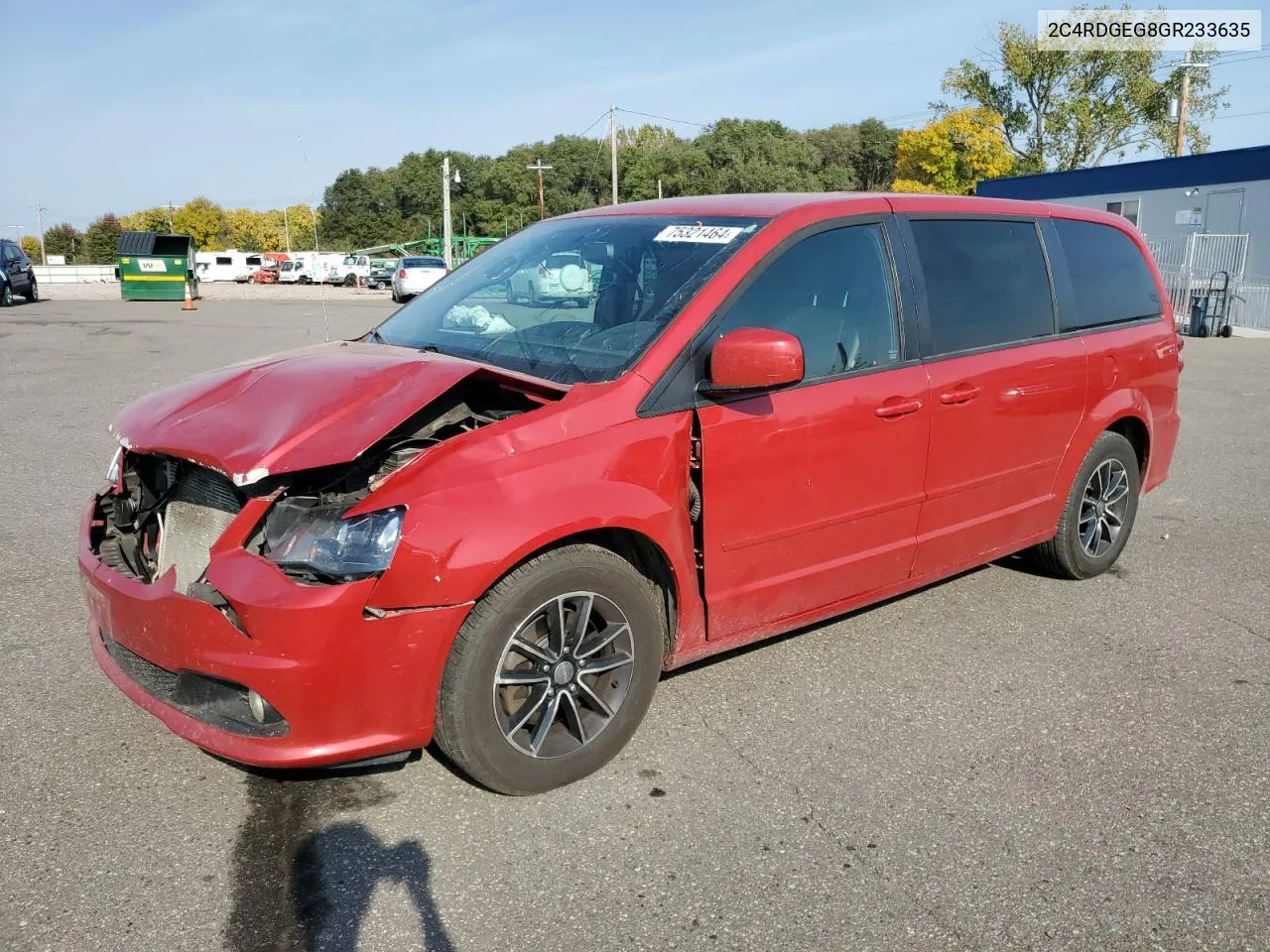 2016 Dodge Grand Caravan R/T VIN: 2C4RDGEG8GR233635 Lot: 75321464