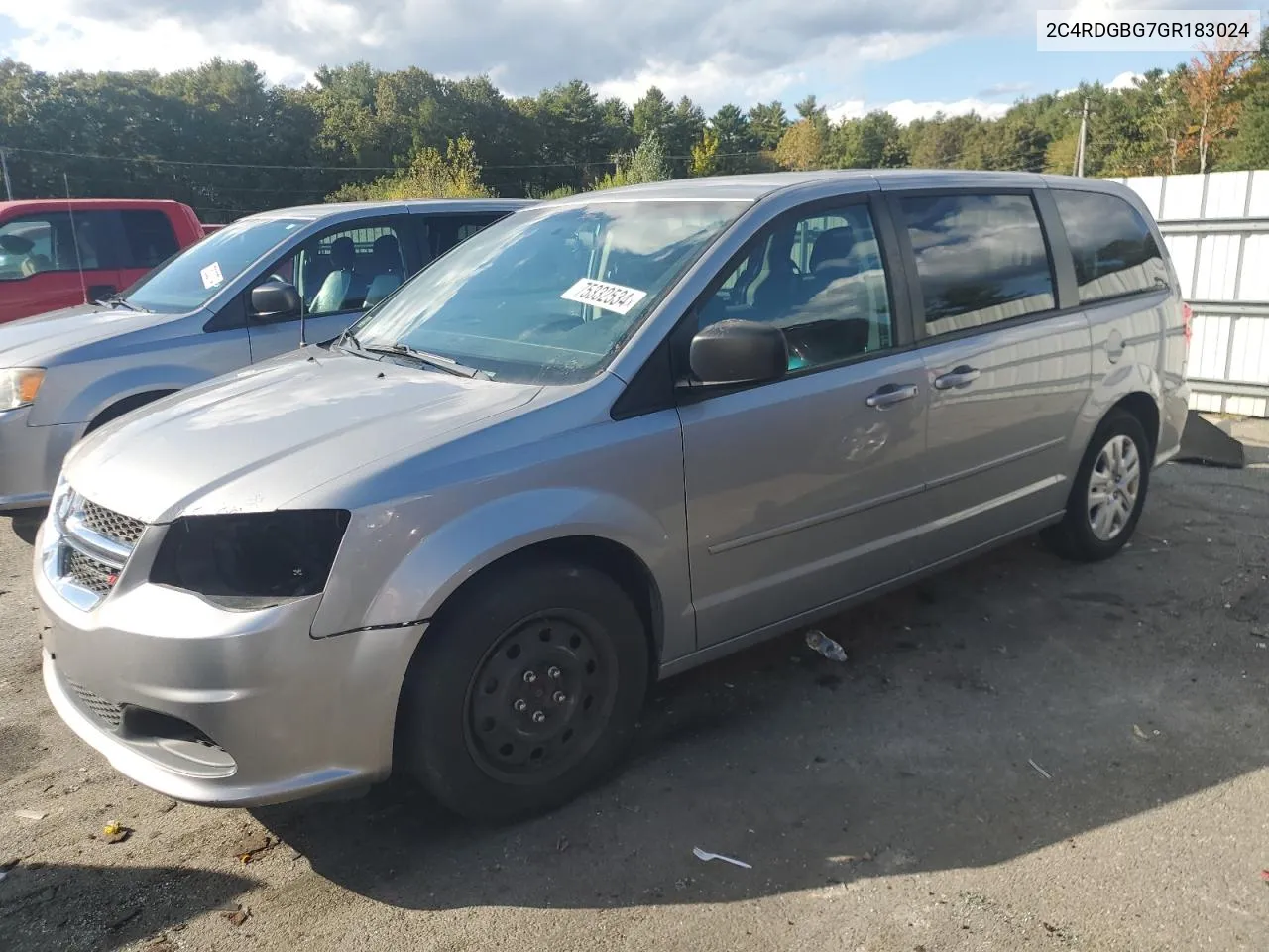 2016 Dodge Grand Caravan Se VIN: 2C4RDGBG7GR183024 Lot: 75332534