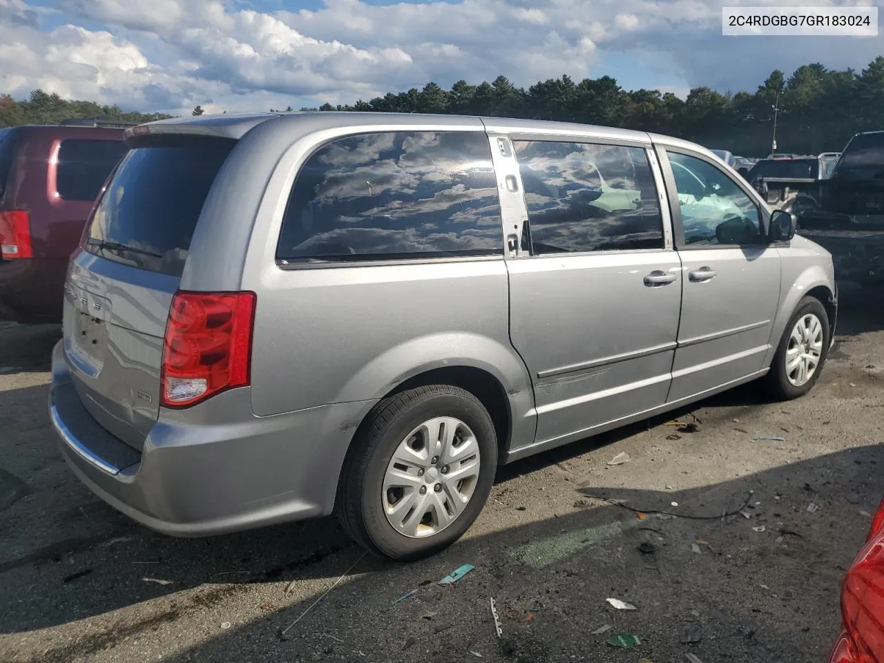 2016 Dodge Grand Caravan Se VIN: 2C4RDGBG7GR183024 Lot: 75332534