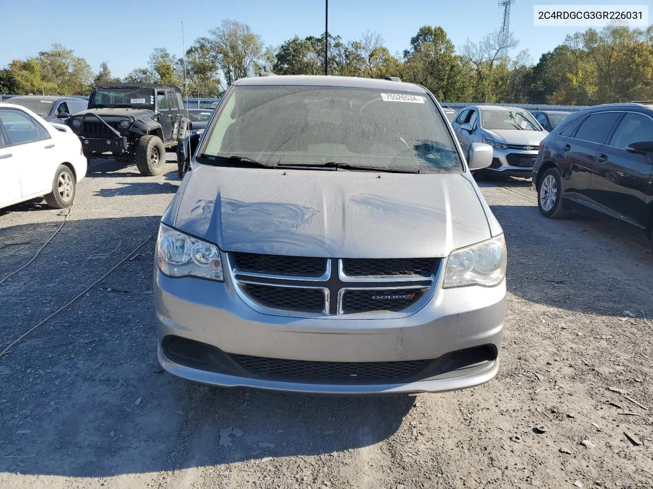 2016 Dodge Grand Caravan Sxt VIN: 2C4RDGCG3GR226031 Lot: 75526534