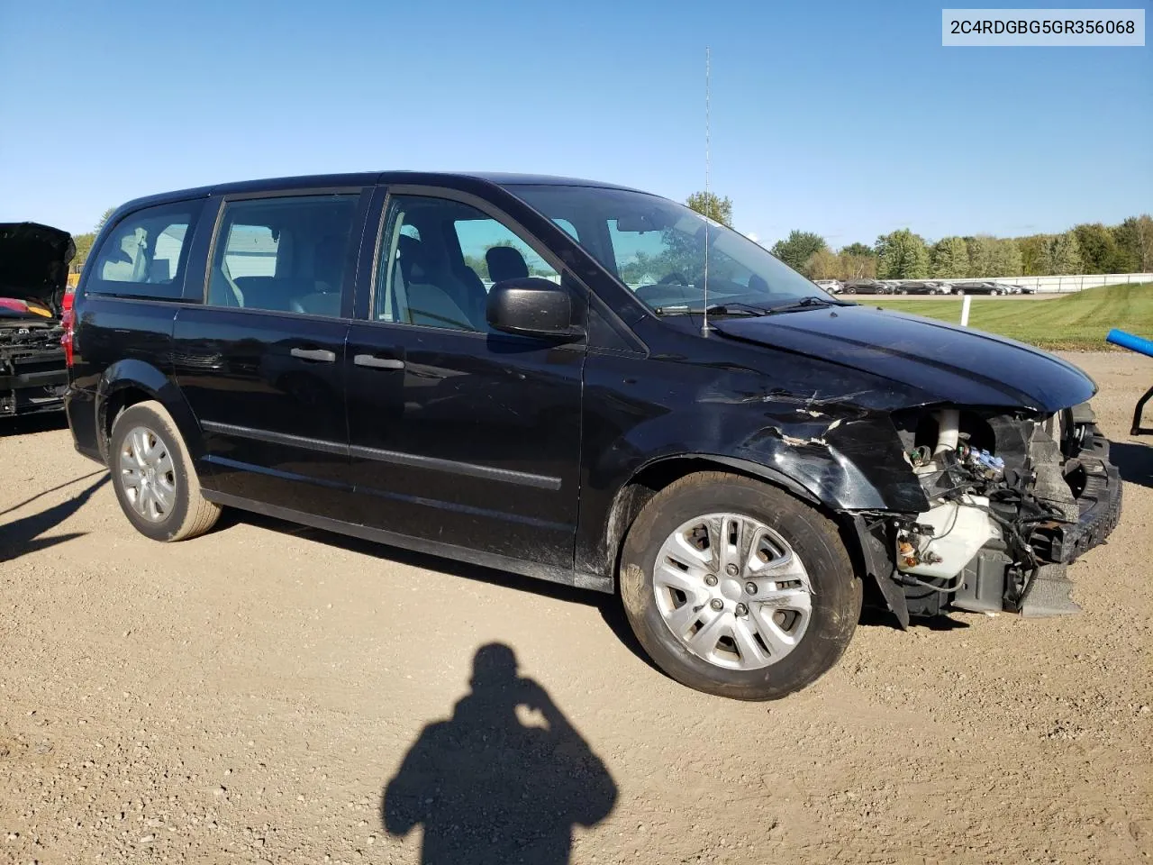 2016 Dodge Grand Caravan Se VIN: 2C4RDGBG5GR356068 Lot: 75549614