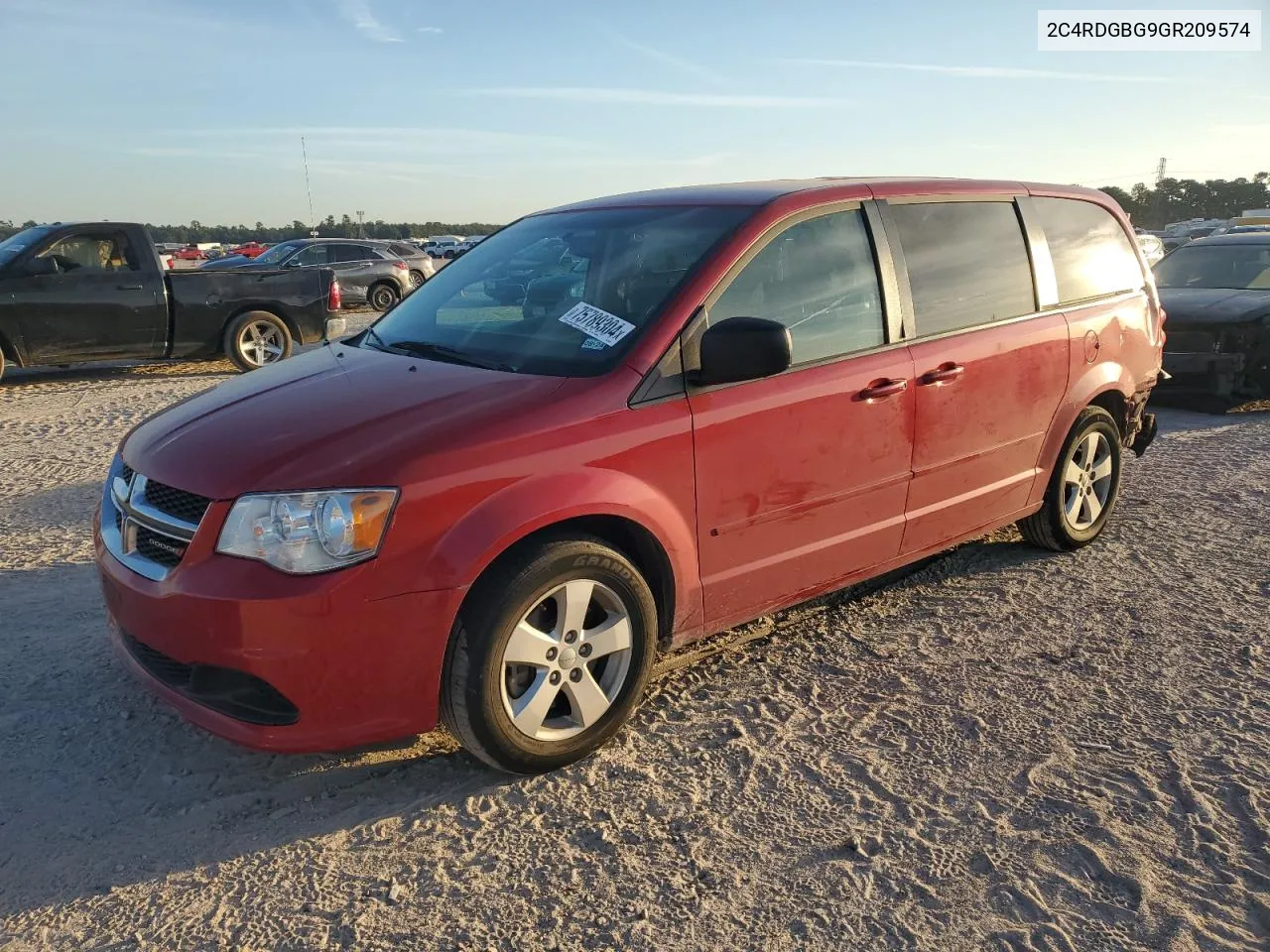 2016 Dodge Grand Caravan Se VIN: 2C4RDGBG9GR209574 Lot: 75789304