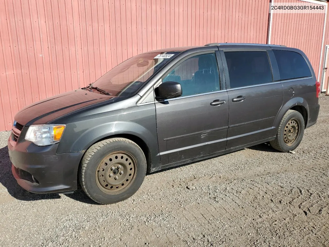 2016 Dodge Grand Caravan Se VIN: 2C4RDGBG3GR154443 Lot: 76140524